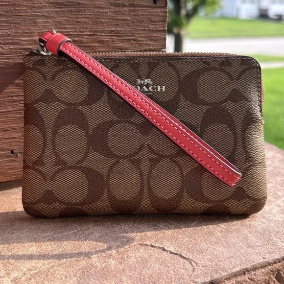 Coach Coral and Brown Women's Bag Set - Picture 16 of 16
